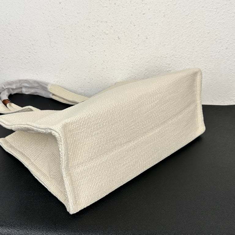 CE LARGE CABAS THAIS IN TEXTILE WITH JACQUARD IN WHITE 41CM