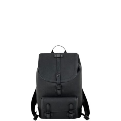 LUV CHRISTOPHER SLIM BACKPACK RUCKSACK TAURILLON LEATHER BLACK 40CM M58644