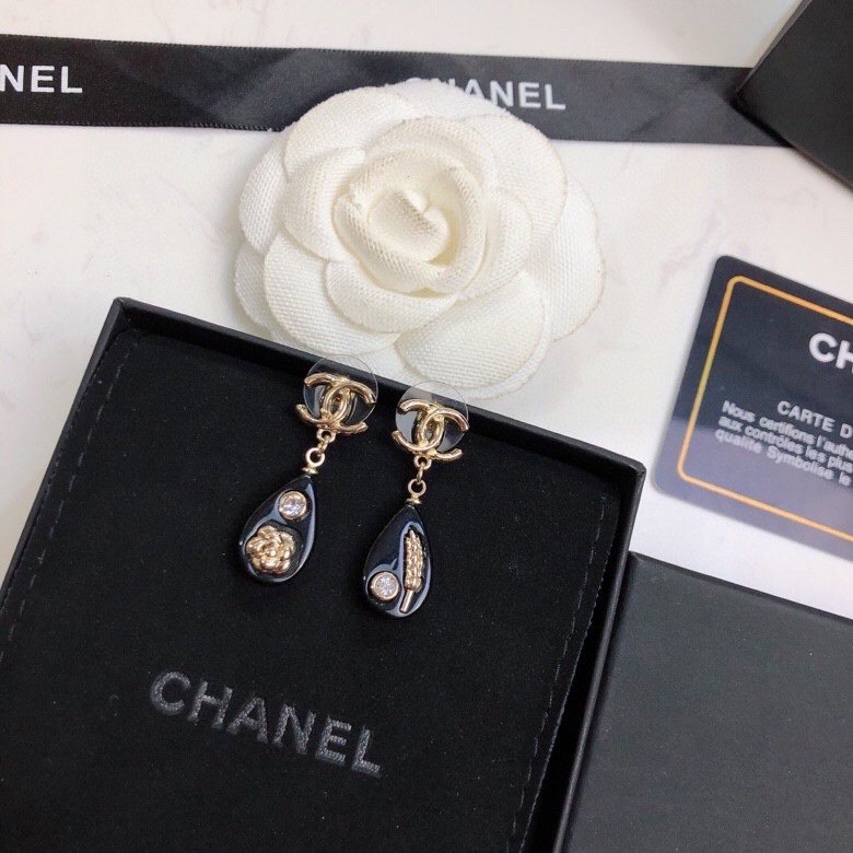 CC CC BLACK EARRINGS