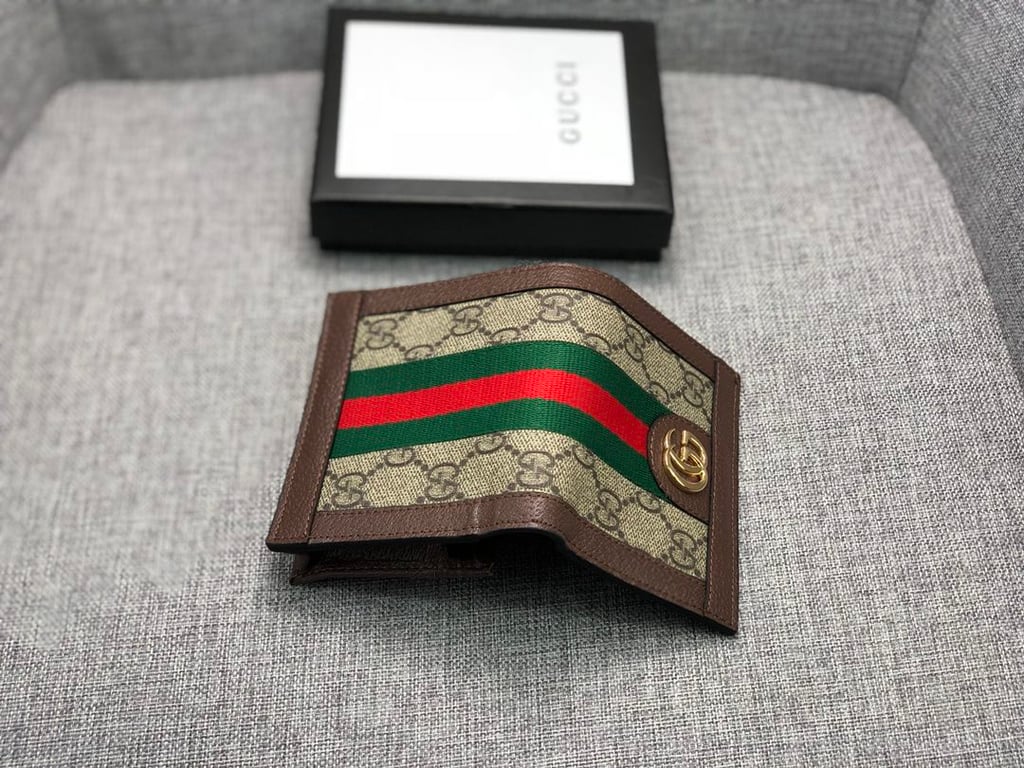 GG OPHIDIA GG CARD CASE WALLET 11CM 523155 96IWG 8745