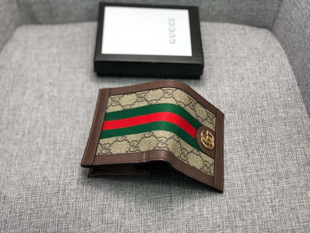 GG OPHIDIA GG CARD CASE WALLET 11CM 523155 96IWG 8745