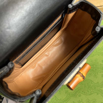 gg Bamboo 1947 Mini Top Handle Bag Natural For Women, Women’s Bags 6.7in/17cm gg