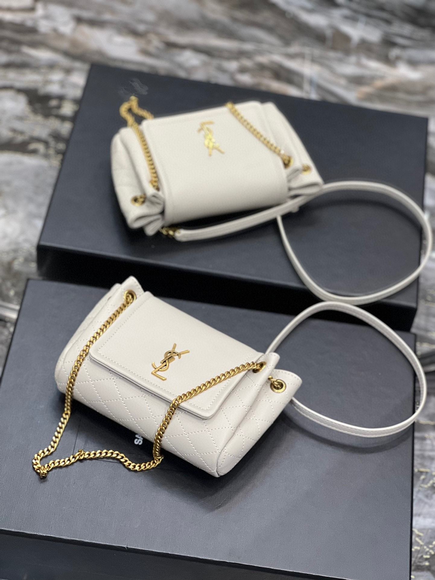 YSL MINI NOLITA IN LAMBSKIN BLANC VINTAGE 18CM 6727381EL079207