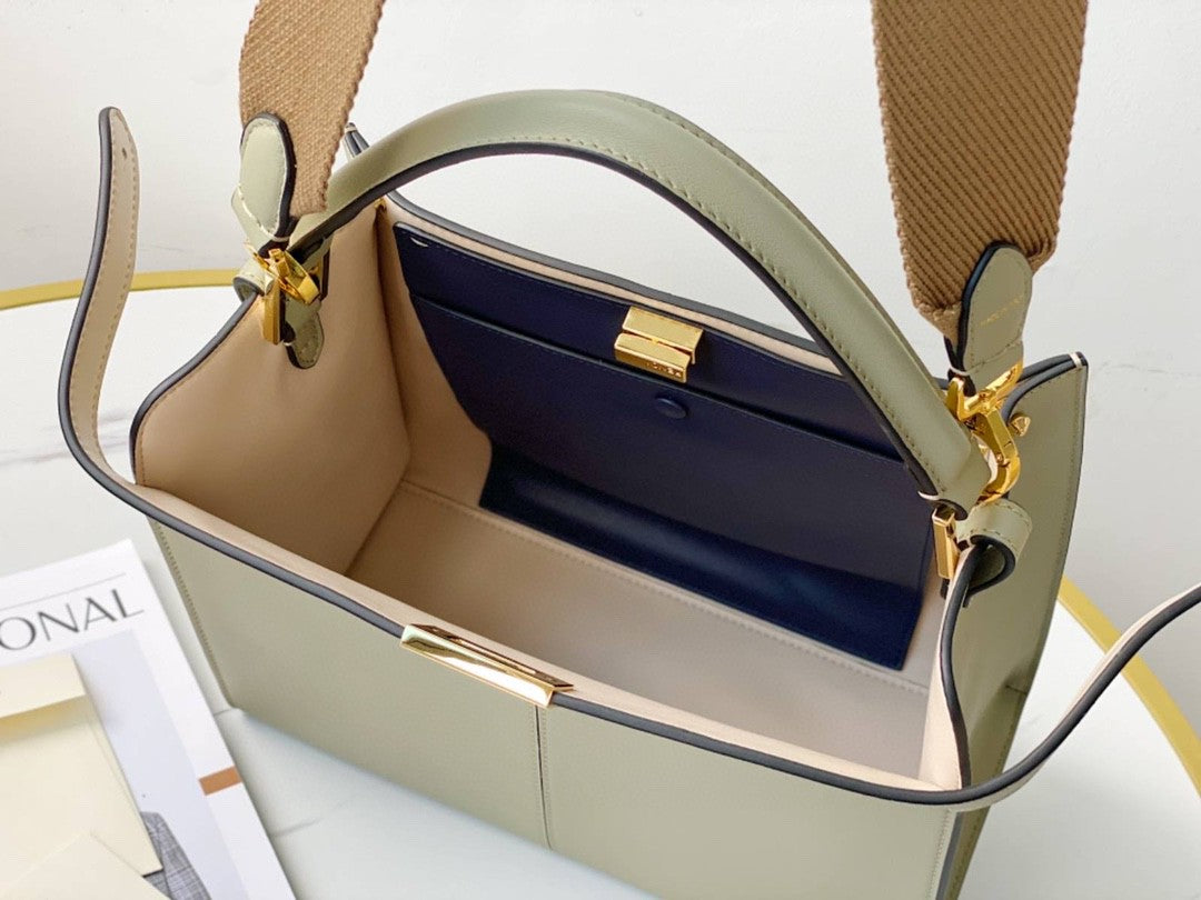 FI Peekaboo X-Lite Tote Medium Beige Bag For Woman 30cm/12in