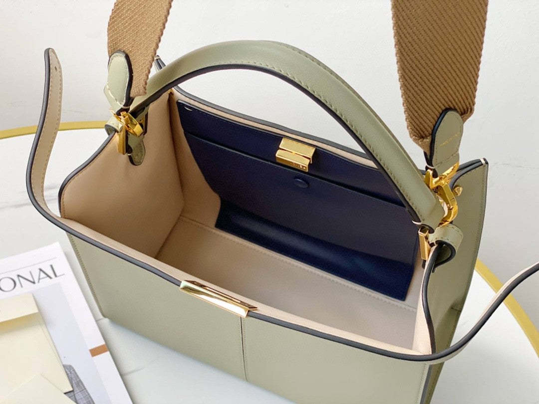 FI Peekaboo X-Lite Tote Medium Beige Bag For Woman 30cm/12in