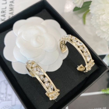 CC HOOP GOLD EARRINGS