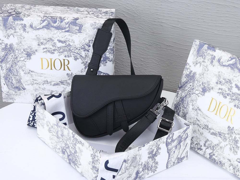 DIR MINI SADDLE BAG OBLIQUE JACQUARD BLACK