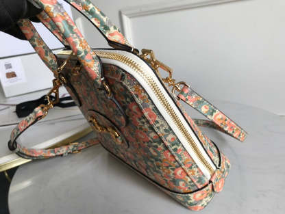 gg Horsebit 1955 Small Top Handle Bag Printing Liberty For Women 10in/25cm gg 620850