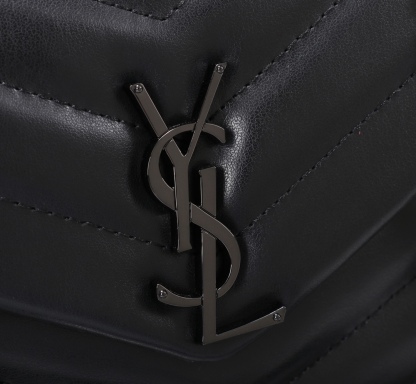 YSL LOULOU SMALL CHAIN BAG IN MATELASSÉ Y BLACK NOIR 23CM 494699DV7281000