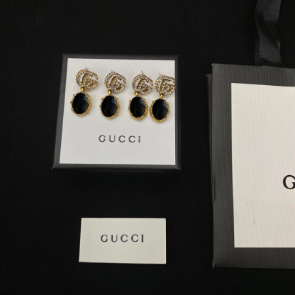 GG GG BLACK EARRINGS