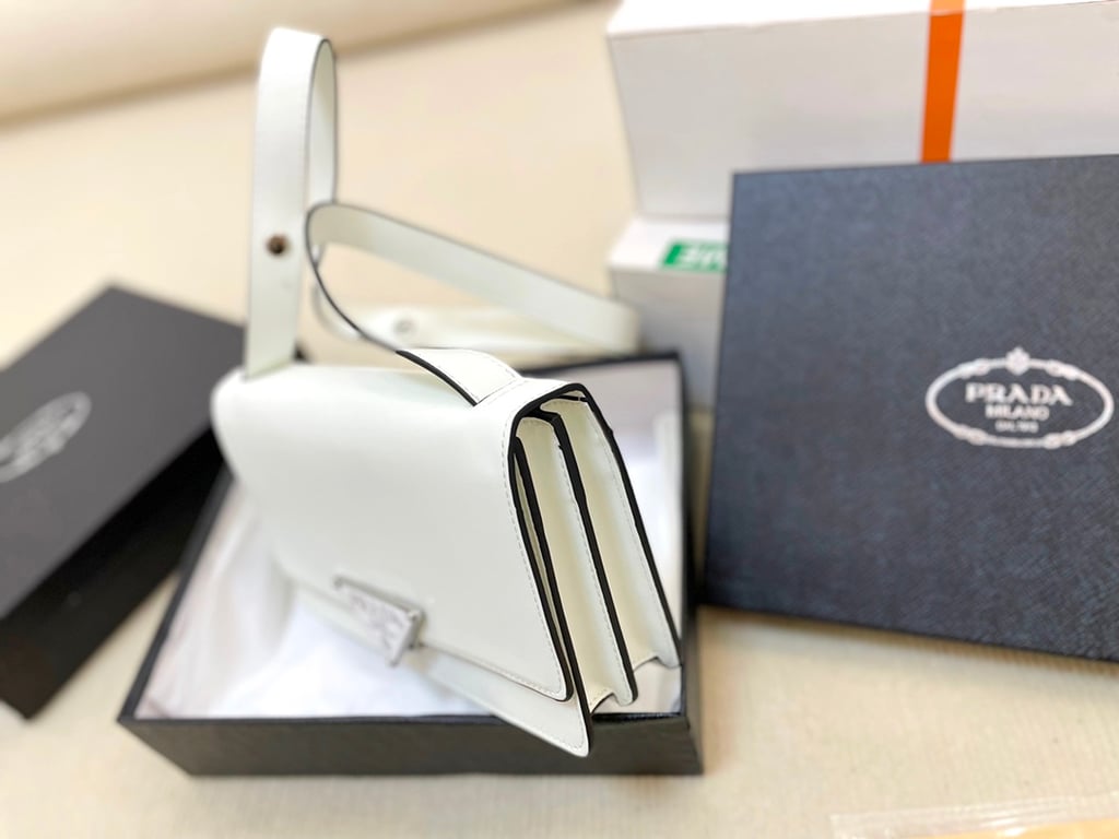 PR EMBLEME BRUSHED-LEATHER BAG WHITE 1BD321_ZO6_F0PG7_V_OTO