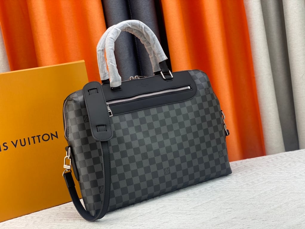 LUV 37CM BLACK PORTE DOCUMENTS JOUR BRIEFCASE DAMIER