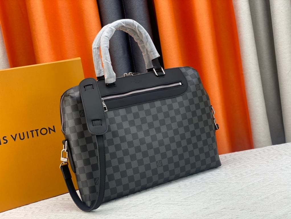 LUV 37CM BLACK PORTE DOCUMENTS JOUR BRIEFCASE DAMIER