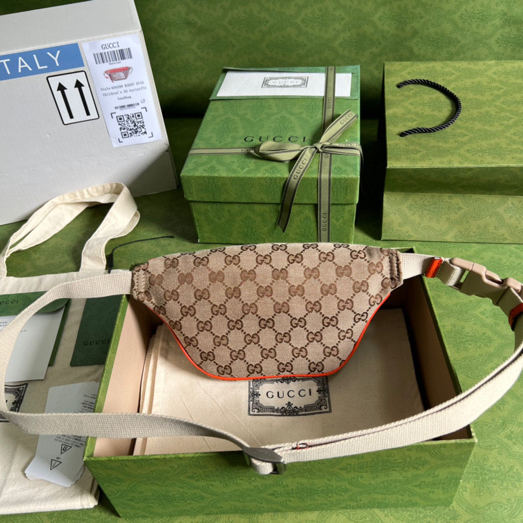 gg The North Face x gg Belt Bag Beige And Ebony Original gg Canvas For Women 8.7in/22cm 650299 GY5UN 8895