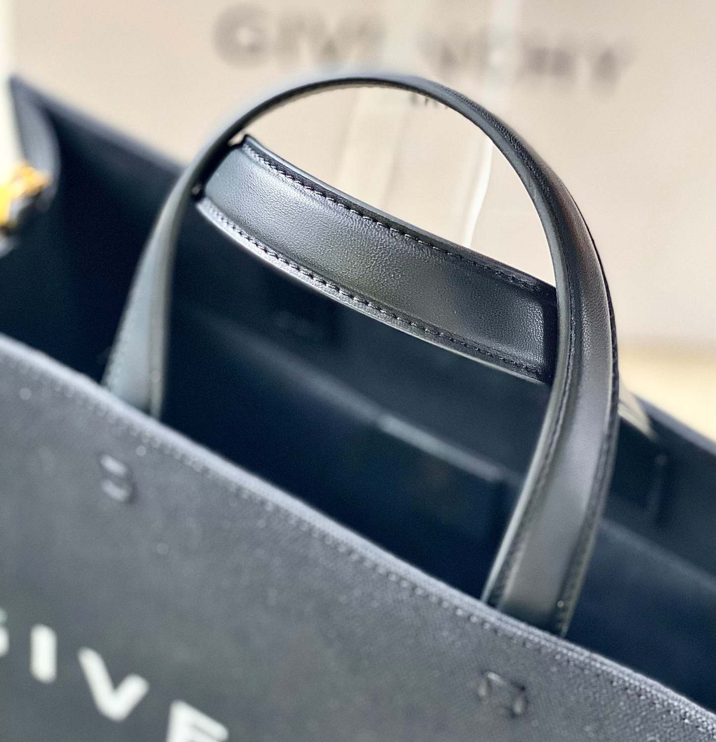 gv Medium G Tote Shopper Bag Canvas Black For Women, Handbags, Shoulder Bags 14.5in/37cm GVC 