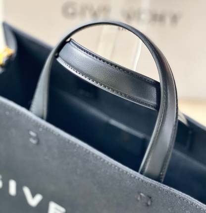 gv Medium G Tote Shopper Bag Canvas Black For Women, Handbags, Shoulder Bags 14.5in/37cm GVC 
