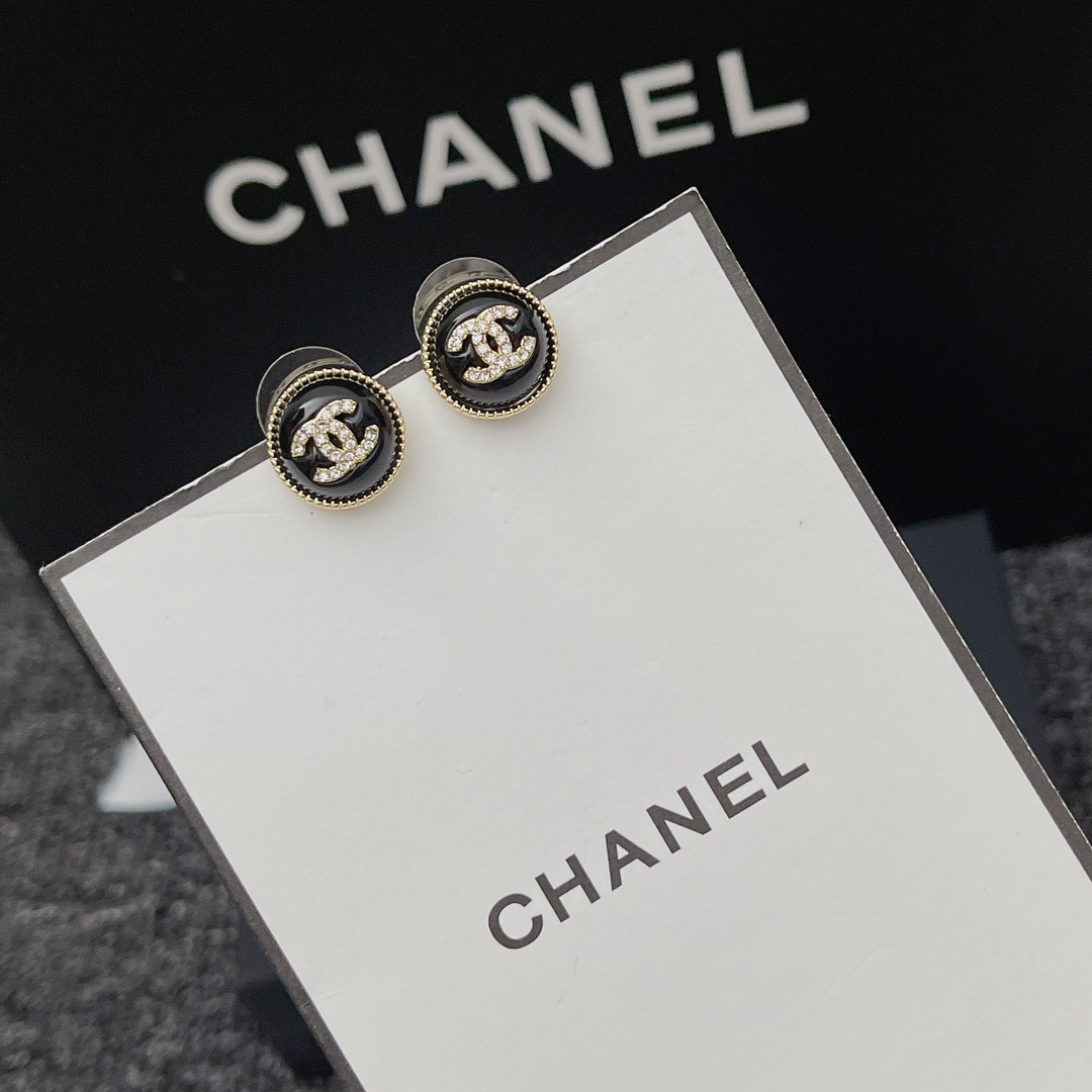 CC CC EARRINGS BLACK