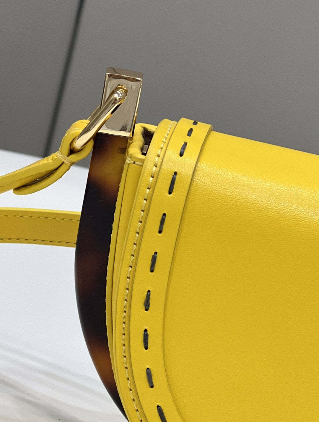 FI Moonlight Saddle Yellow Bag For Woman 19cm/7.5in