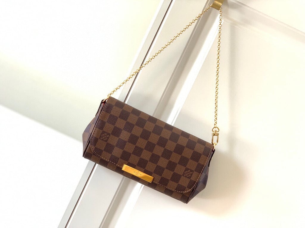 LUV FELICIE POCHETTE DAMIER AZUR 21CM