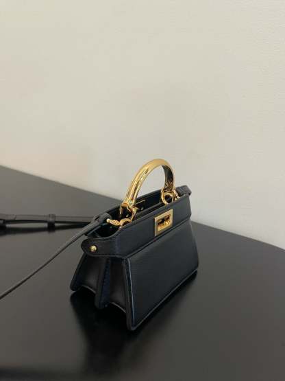 FI Peekaboo ISeeU Petite Black Micro Bag For Woman 11cm/4.5in