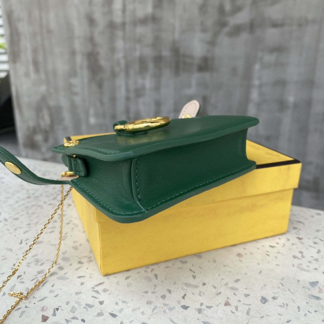 FI Nano Peekaboo Charm Crossbody Green Bag For Woman 12cm/4.5in