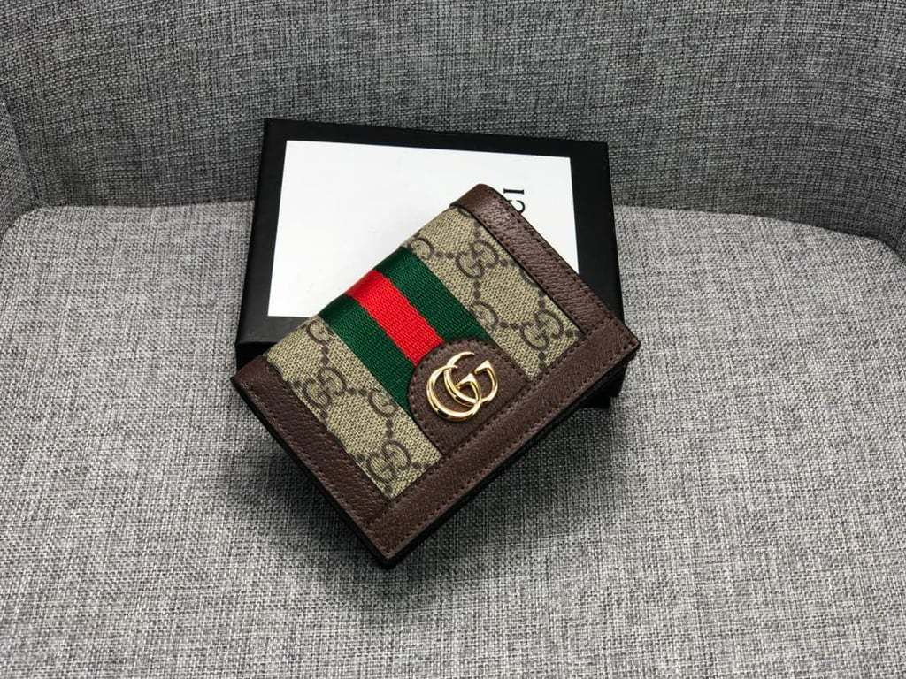 GG OPHIDIA GG CARD CASE WALLET 11CM 523155 96IWG 8745