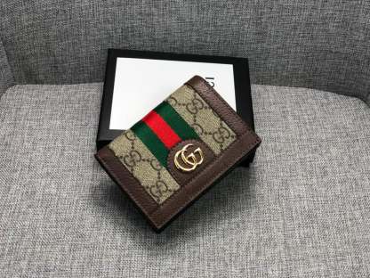 GG OPHIDIA GG CARD CASE WALLET 11CM 523155 96IWG 8745