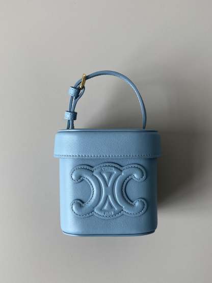 CE Small Box Cuir Triomphe Denim For Women 4in/11cm 199263DU3.07DD