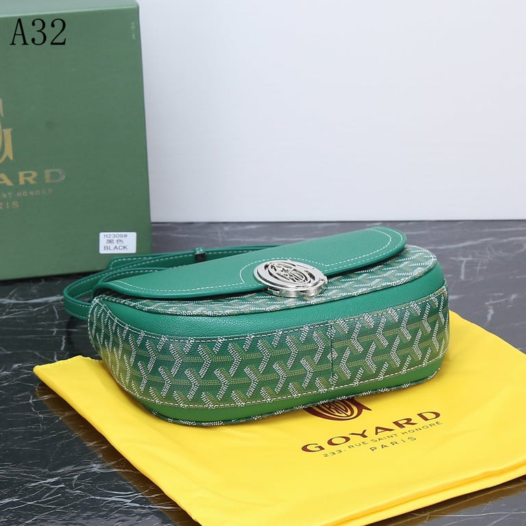 GY SEAL CLASP THE 233 BAG GREEN 25CM