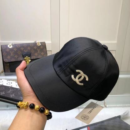 CC CC EMBROIDERY BASEBALL CAP BLACK
