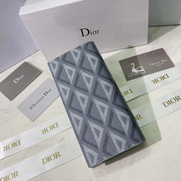 dir VERTICAL LONG WALLET GREY CD DIAMOND CANVAS 2ESBC002DCO H42E