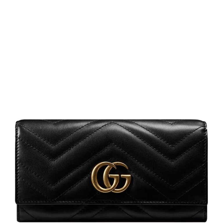 GG MARMONT CONTINENTAL WALLET 19CM BLACK E443436 DTD1T 1000