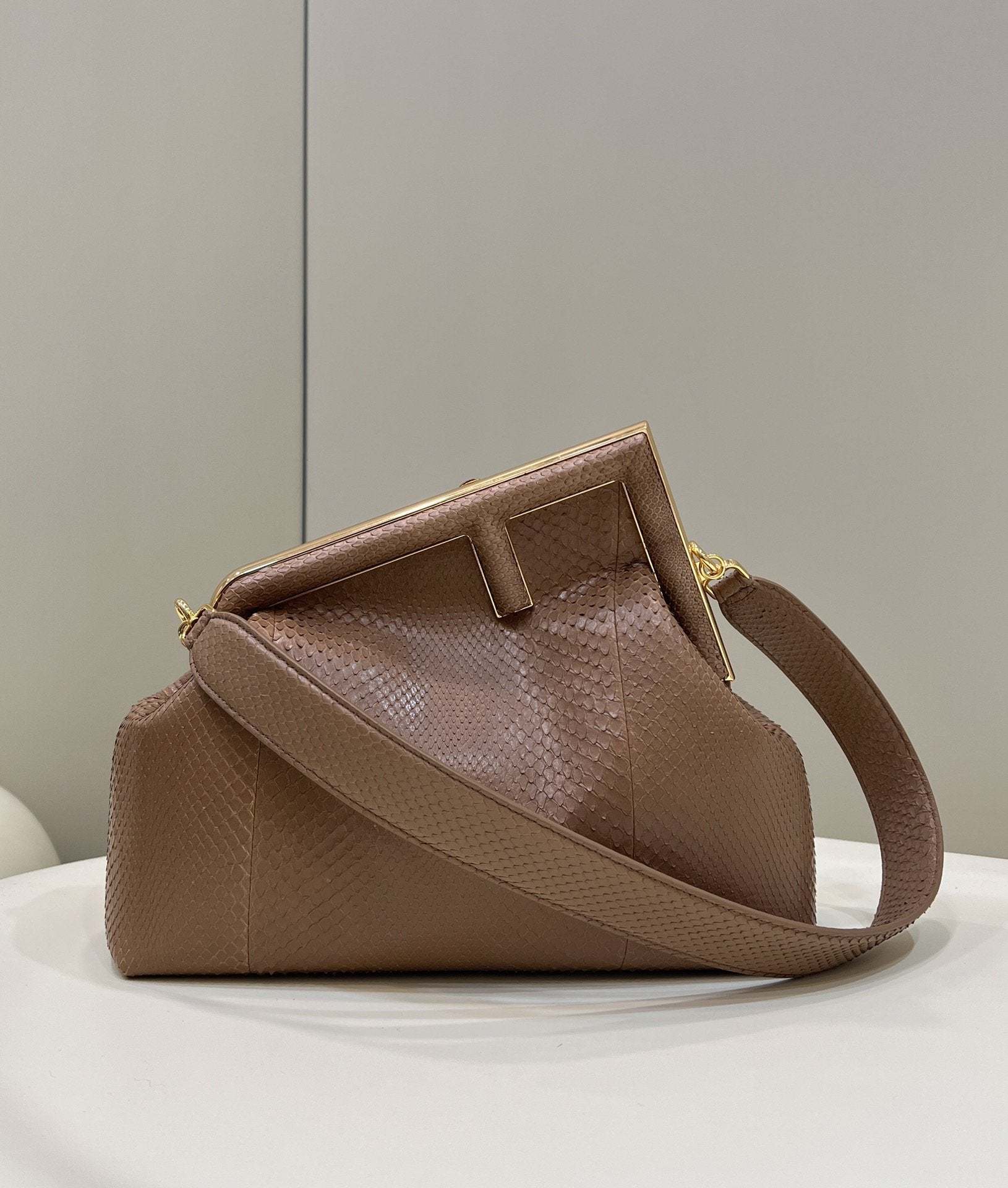 FI First Small Beige Bag For Woman 26cm/10in