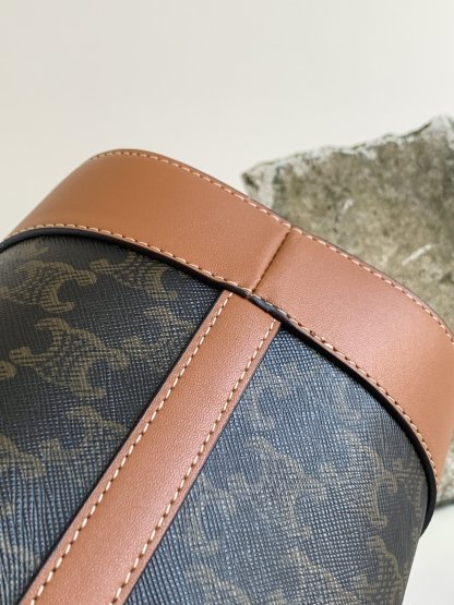 CE CUIR TRIOMPHE CANVAS AND CALFSKIN CE PRINT TAN