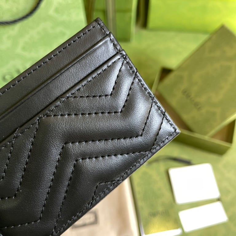 GG MARMONT CARD CASE 10CM BLACK 443127 DTD1T 1000