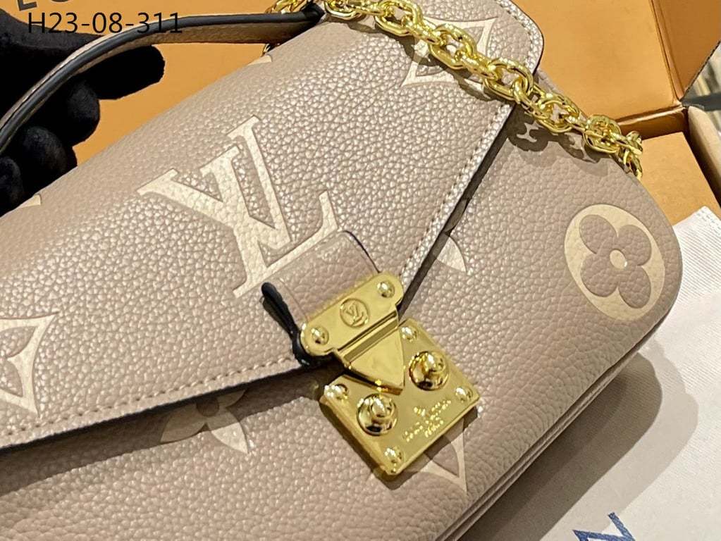 LUV POCHETTE METIS EAST WEST BAG GRAY CREAM 21CM
