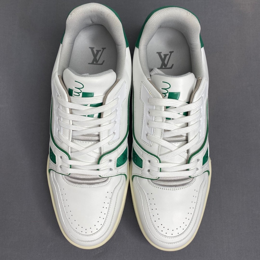 LUV TRAINER SNEAKER MIX OF MATERIALS WHITE/GREEN
