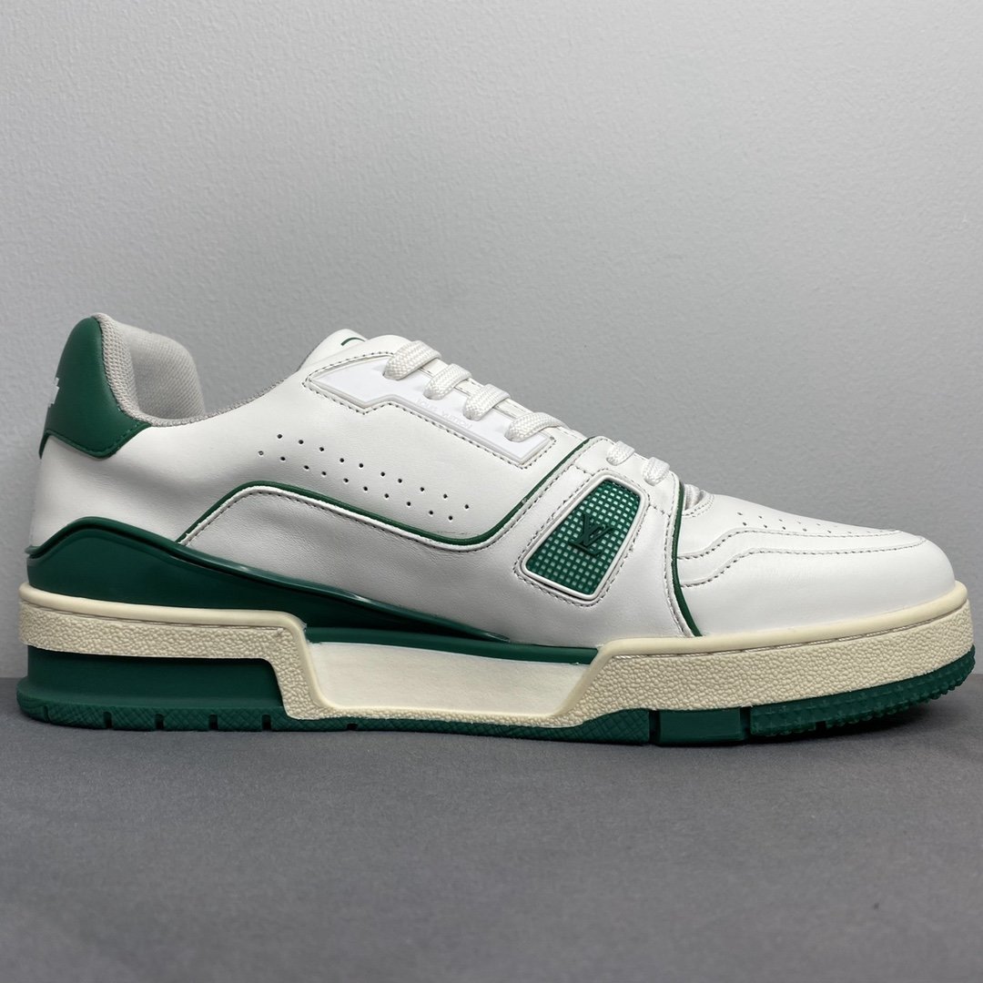 LUV TRAINER SNEAKER MIX OF MATERIALS WHITE/GREEN
