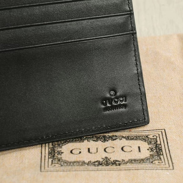 GG SIGNATURE WEB COIN WALLET BLACK 11CM 408826 CWCLN 1060