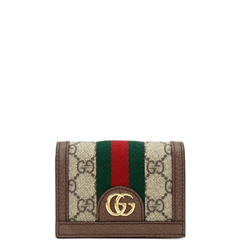 GG OPHIDIA GG CARD CASE WALLET 11CM 523155 96IWG 8745
