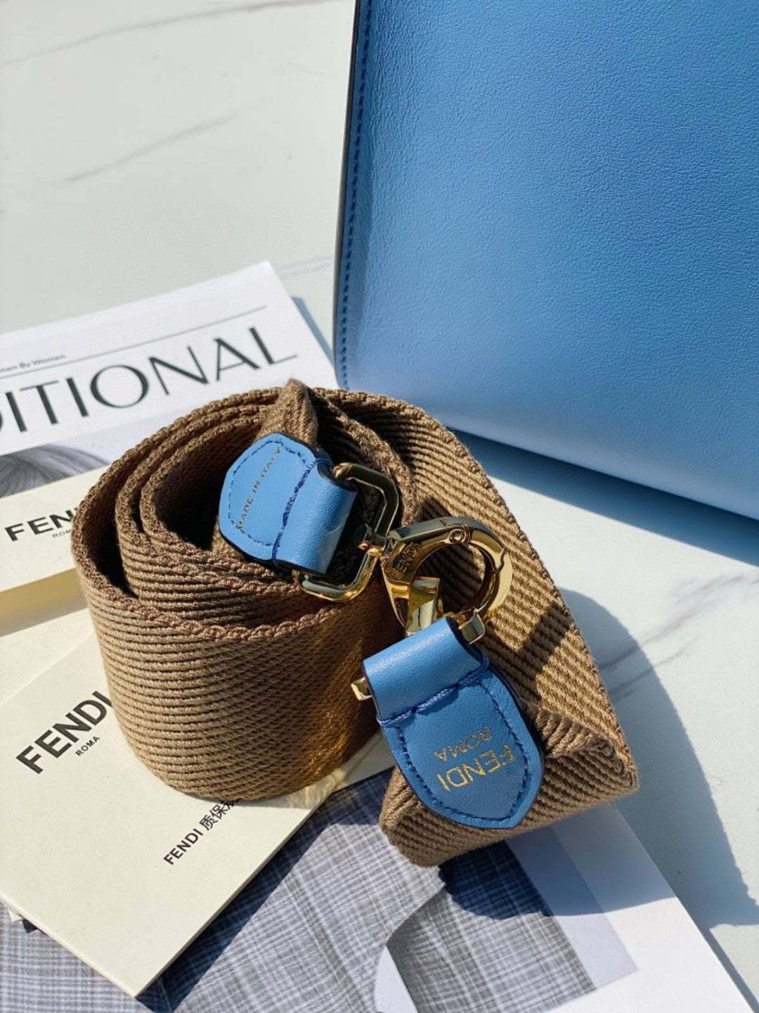 FI Peekaboo X-Lite Tote Medium Blue Bag For Woman 30cm/12in