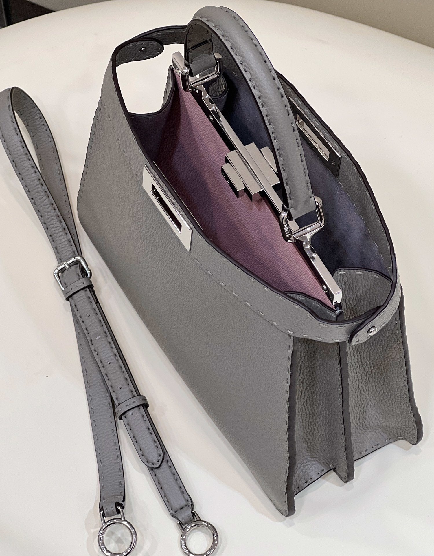FI Peekaboo ISeeU Medium Gray For Women, Women&#8217;s Handbags, Shoulder Bags 13.1in/33.5cm FF