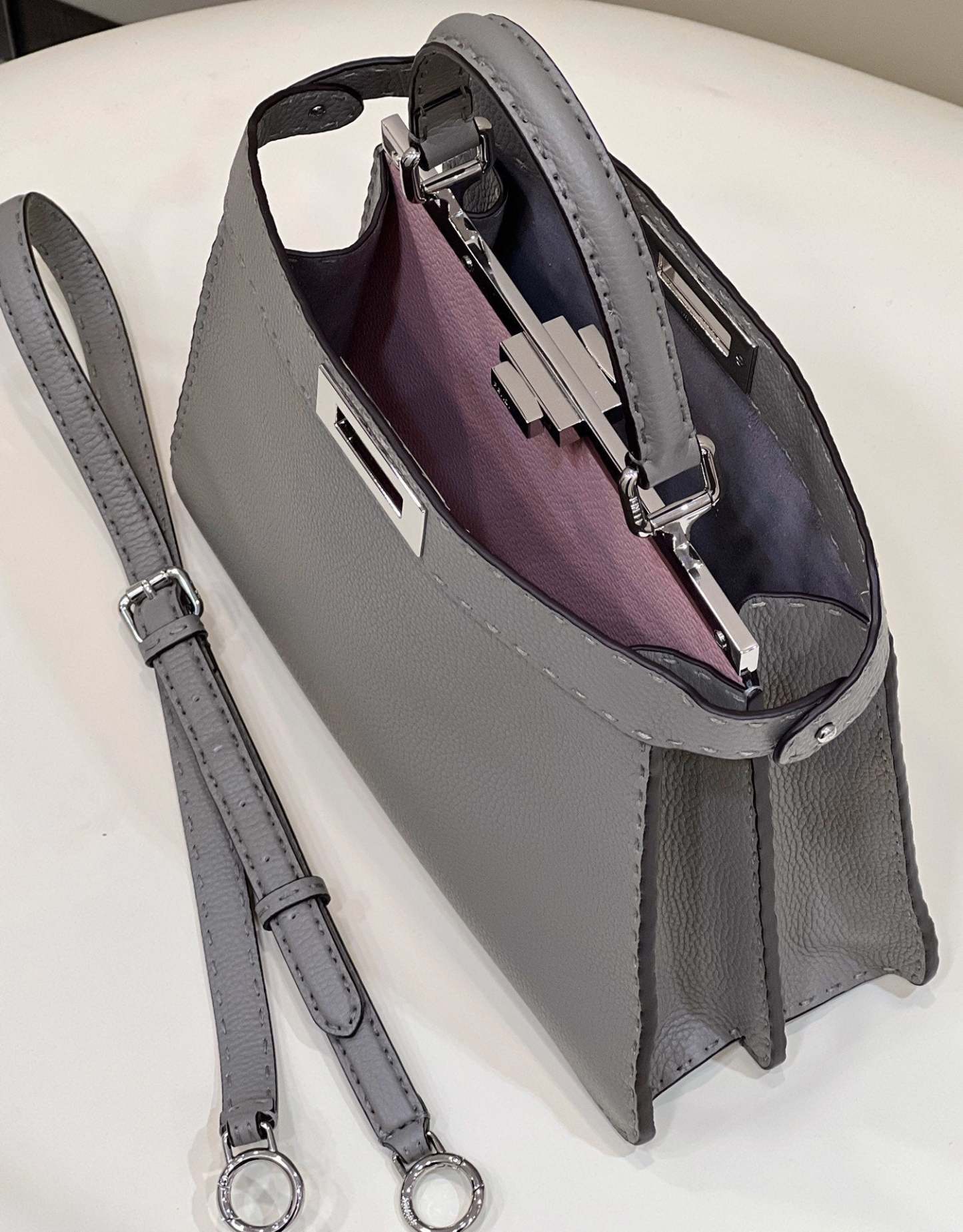 FI Peekaboo ISeeU Medium Gray For Women, Women&#8217;s Handbags, Shoulder Bags 13.1in/33.5cm FF