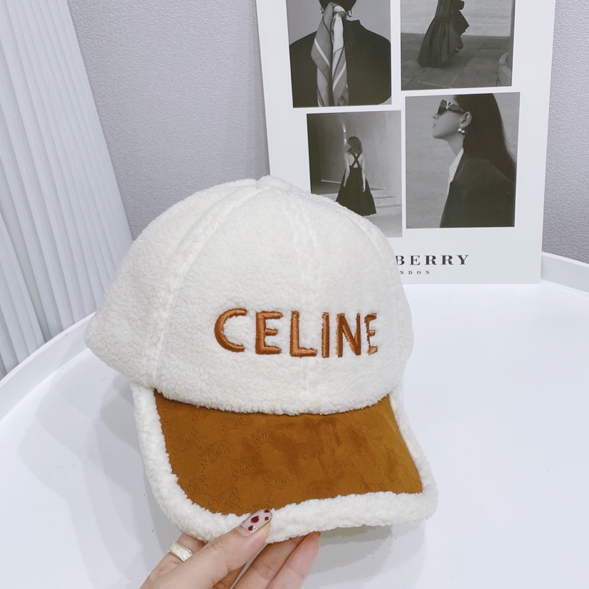 CL AUTUMN AND WINTER HAT BEIGE AND WHITE