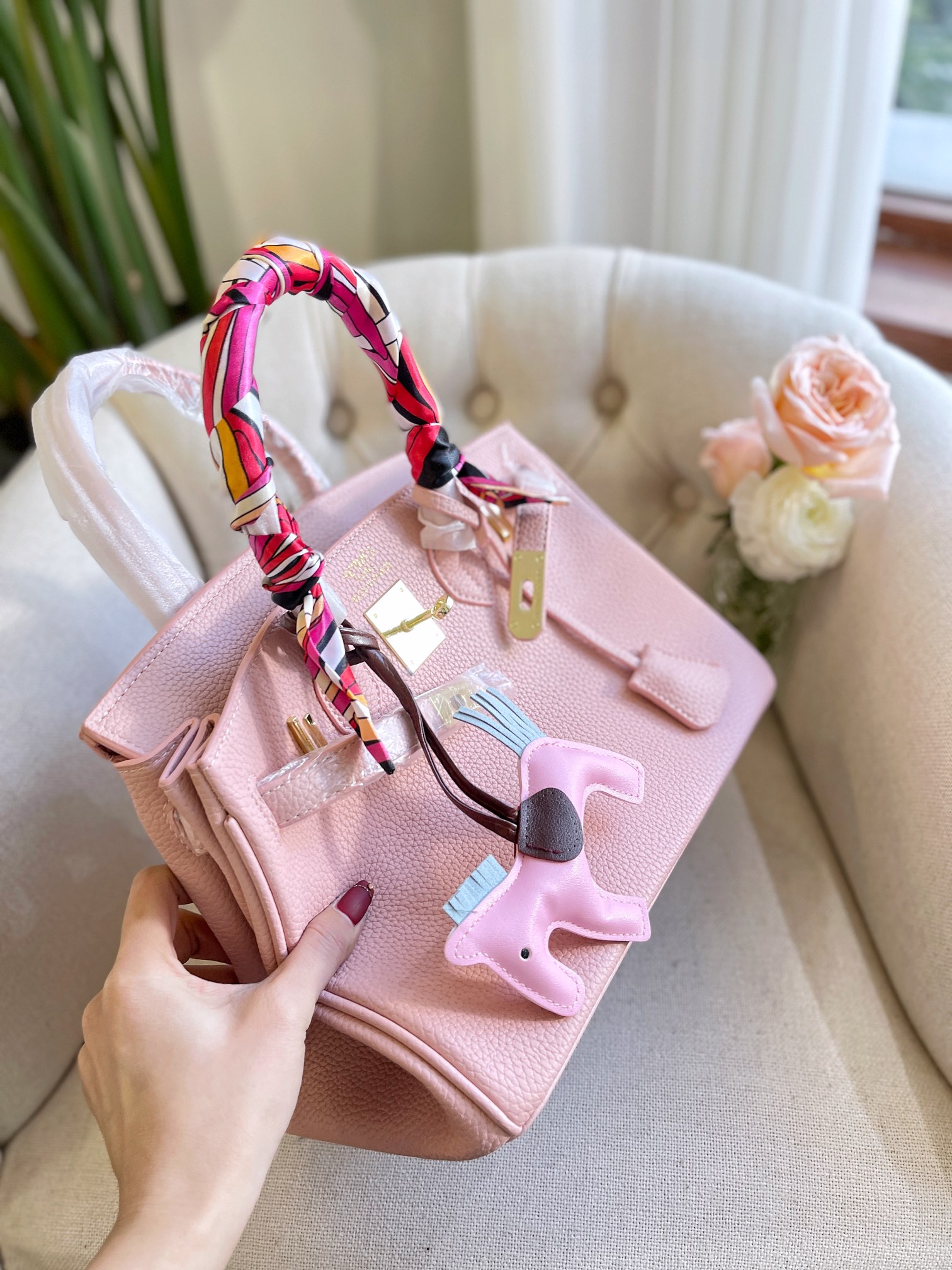 HM BIRKIN 35 TOGO LEATHER GOLD HARDWARE LIGHT PINK 35CM