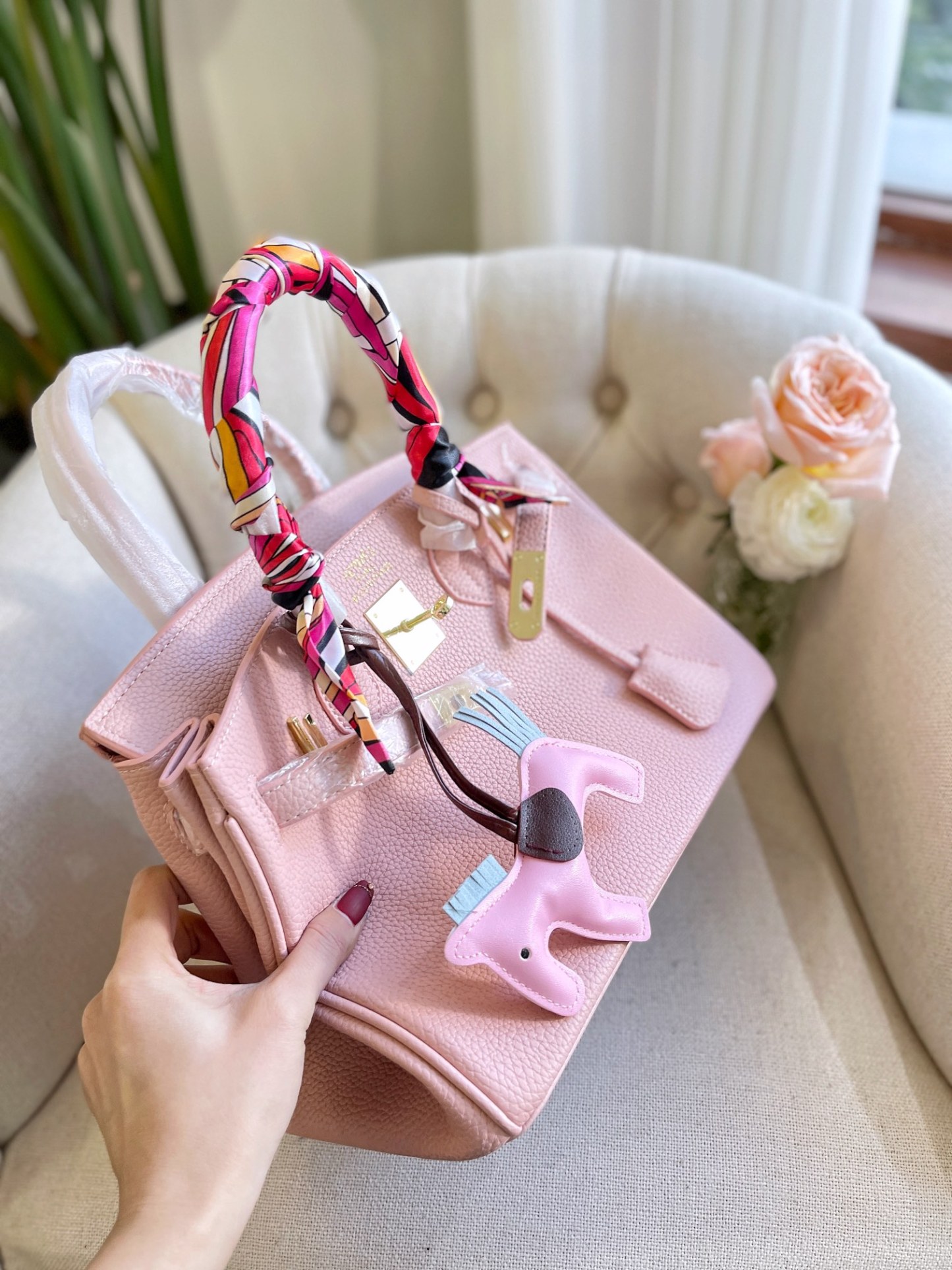 HM BIRKIN 35 TOGO LEATHER GOLD HARDWARE LIGHT PINK 35CM