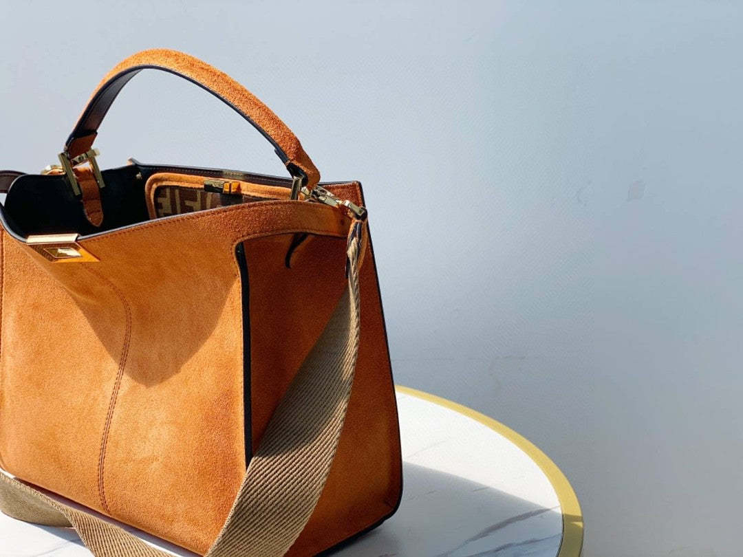 FI Peekaboo X-Lite Tote Medium Brown Bag For Woman 30cm/12in