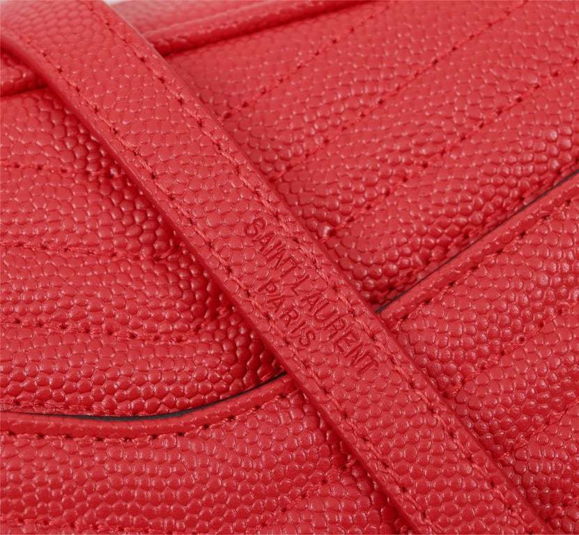 SAINT LAURENT LOU CAMERA BAG IN QUILTED LEATHER RED 18CM