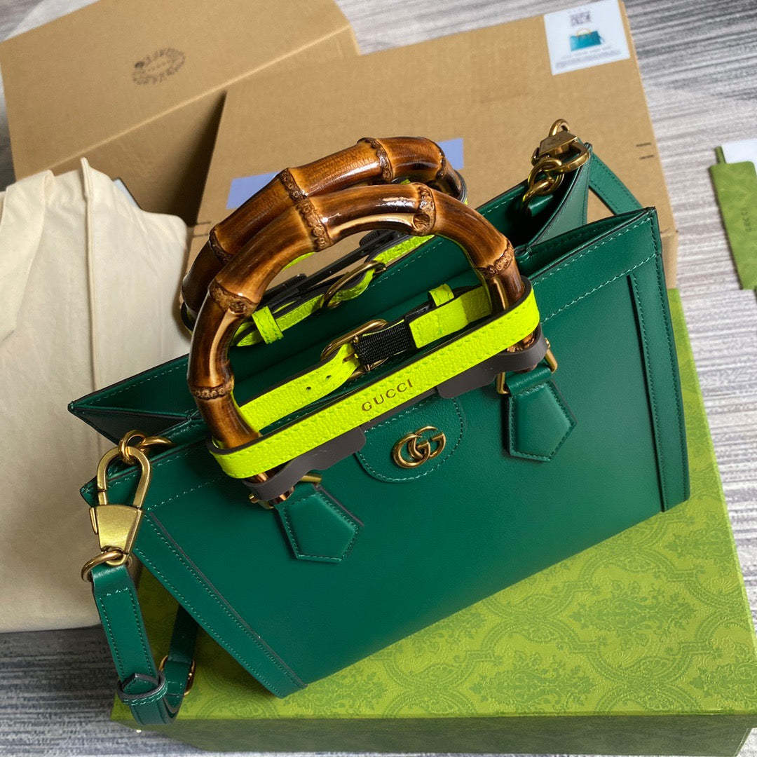 gg Diana Small Tote Bag Green For Women, Women’s Bags 11in/27cm gg ‎