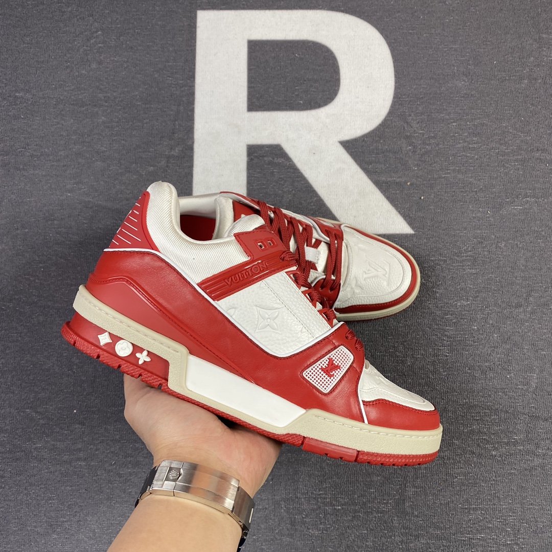 LUV TRAINER SNEAKER RUBBER MONOGRAM RED